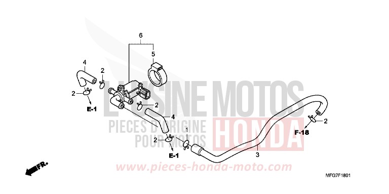 AIR INJECTION CONTROLVALVE for CB600F Hornet ABS PEARL NIGHTSTAR BLACK (NHA84) from 2008